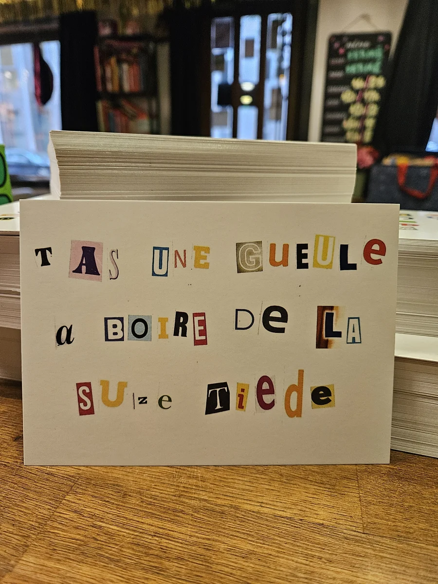 Carte Corbeau "T'as une Gueule à Boire de la Suze Tiède"