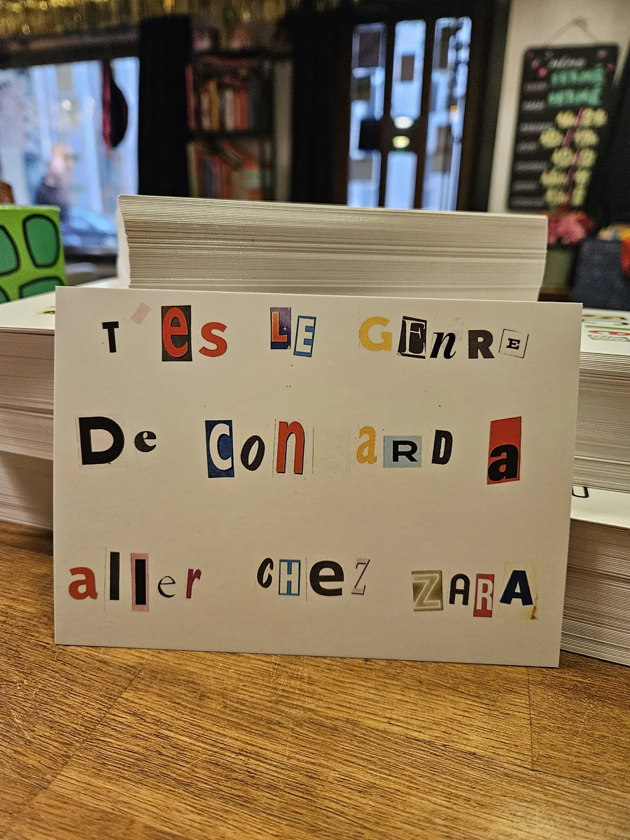 Carte Corbeau "T'es le Genre de Connard à Aller chez Zara"