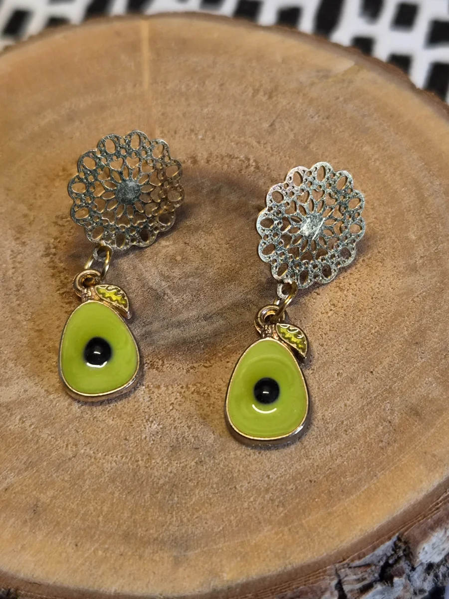 Boucles d'oreilles "Avocat" - photo 2 - Les Fantaisies de Pimprenelle