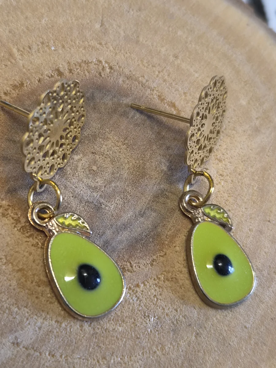 Boucles d'oreilles "Avocat" - photo 3 - Les Fantaisies de Pimprenelle