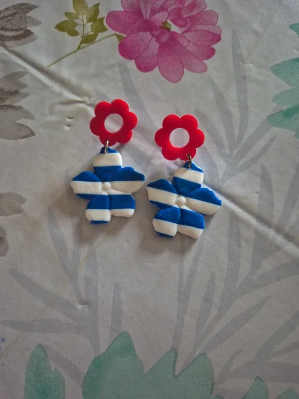 Boucles d'oreilles "Pop Flower" - photo 2 - Les Fantaisies de Pimprenelle
