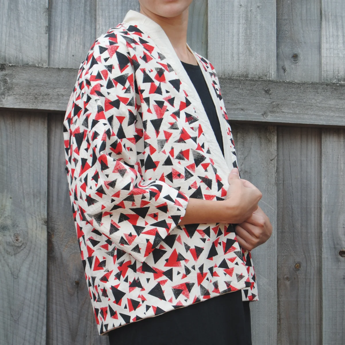Veste Triangles Fight - Noir&Rouge - S/Court