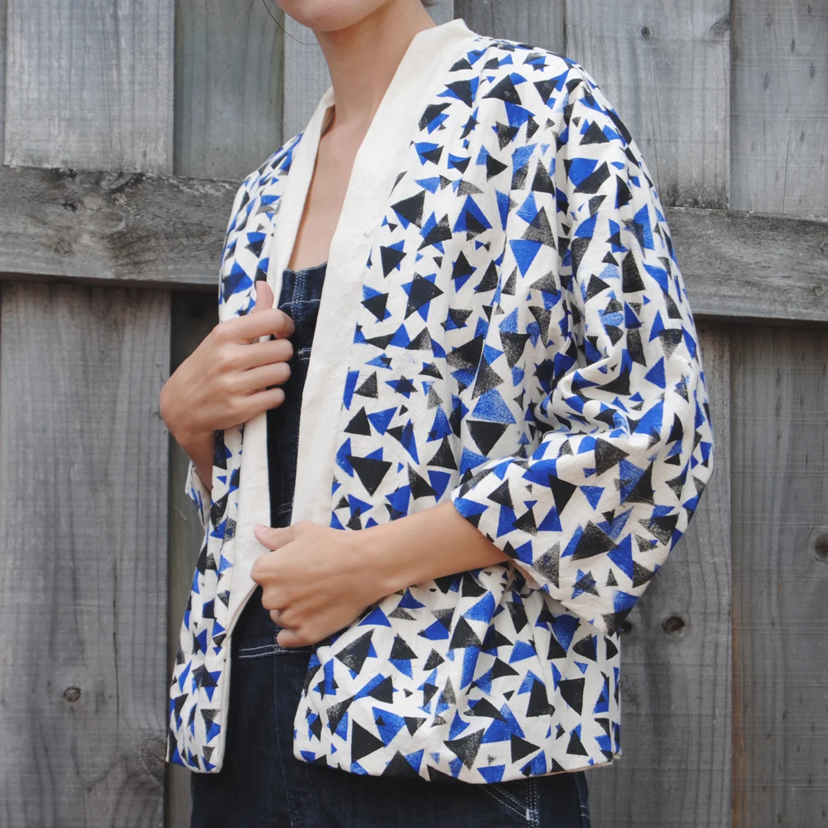 Veste Triangles Fight - Noir&Bleu - S/Court
