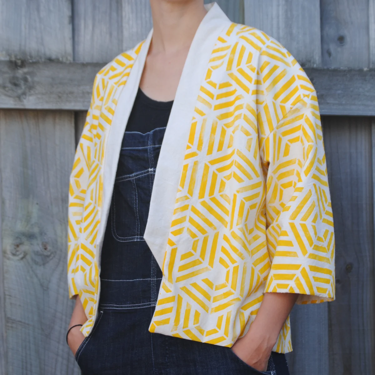 Veste Spaceship Tiles - Jaune (S/Court)