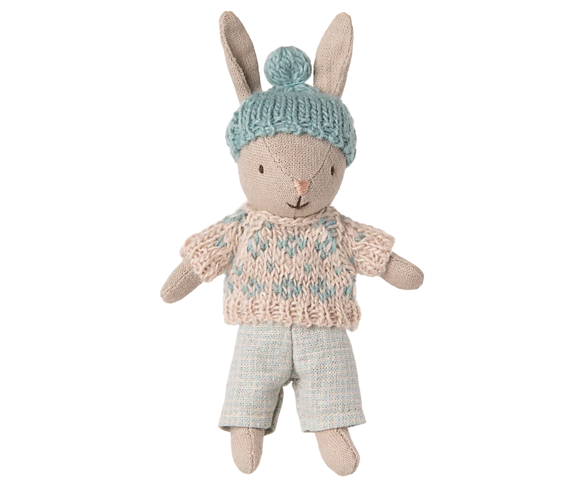 Lapin hiver micro sable menthe Maileg
