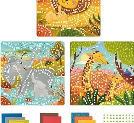 Contenu Stick'n fun - Mosaïques Animaux de la savane Sycomore