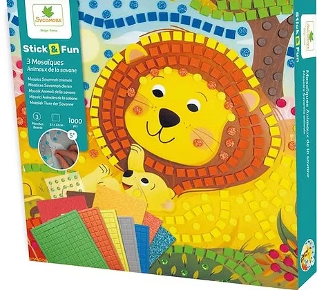 Stick'n fun - Mosaïques Animaux de la savane - Sycomore