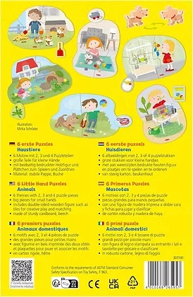 6 premiers puzzles - Animaux domestiques dos Boîte - Haba