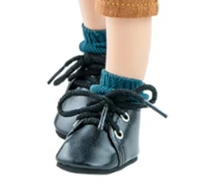 Bottines noires avec cordon pour poupée Amiga - Paola Reina