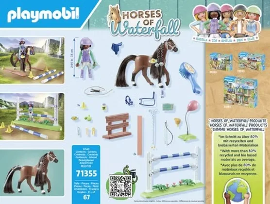 Contenu Playmobil Zoe & Blaze parcours d'obstacles