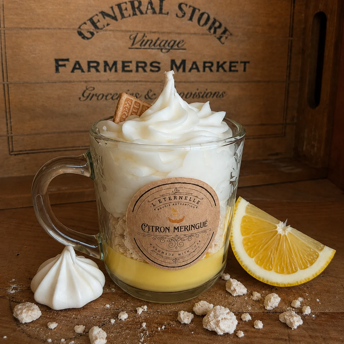 Collection GOURMANDE - grande tasse 250gr - CITRON MERINGUE