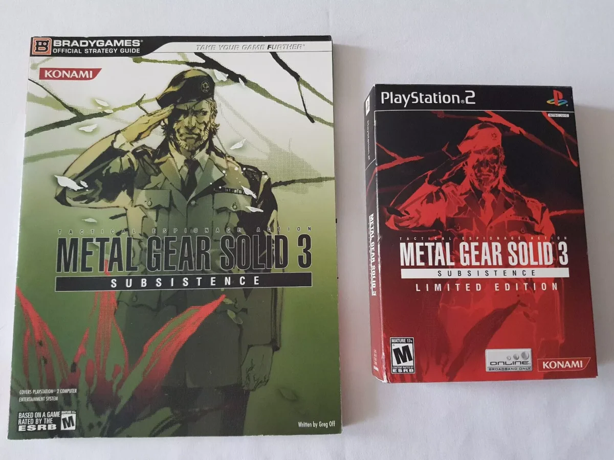 Metal gear solid 3 subsistence edition limitee ps2 + Guide Officiel Konami