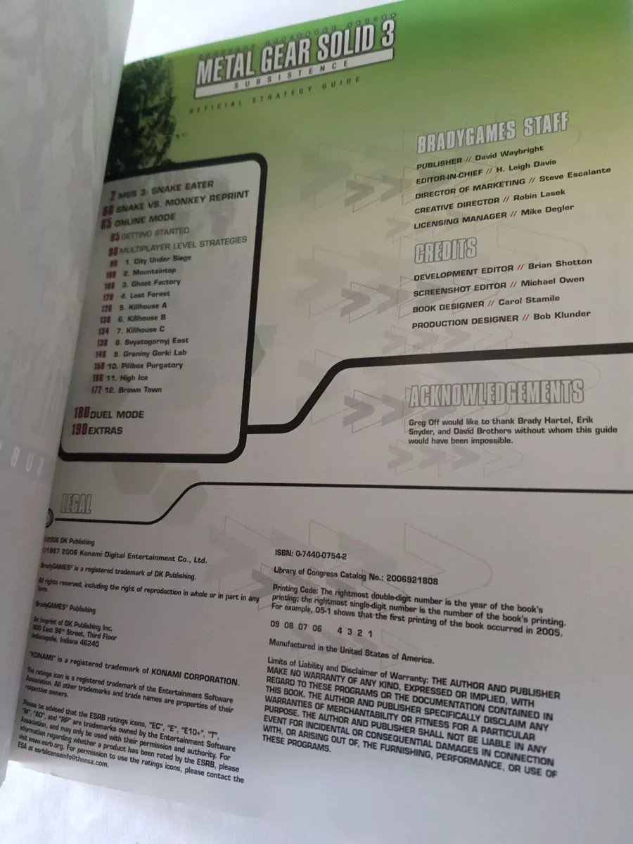 Metal gear solid 3 subsistence edition limitee ps2 + Guide Officiel Konami - photo 8 - broc-land