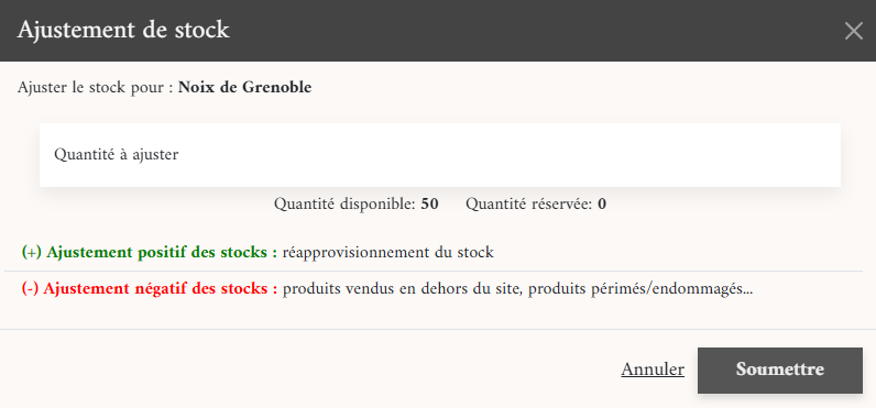 Gestion des stocks