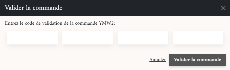 Validation du retrait